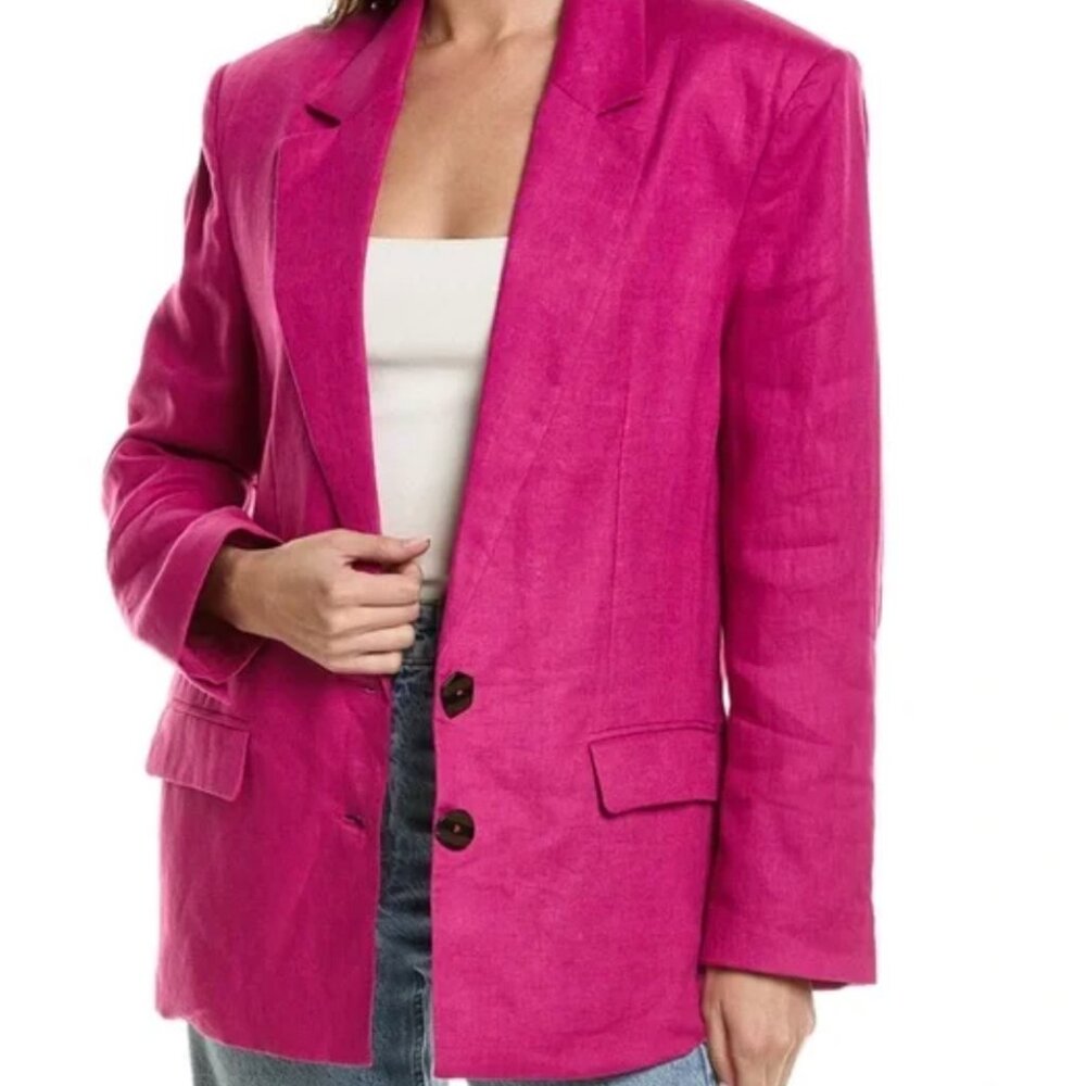 NEW FARM RIO OVERSIZED BLAZER BRIGHT FUCHSIA. SIZE MEDIUM.